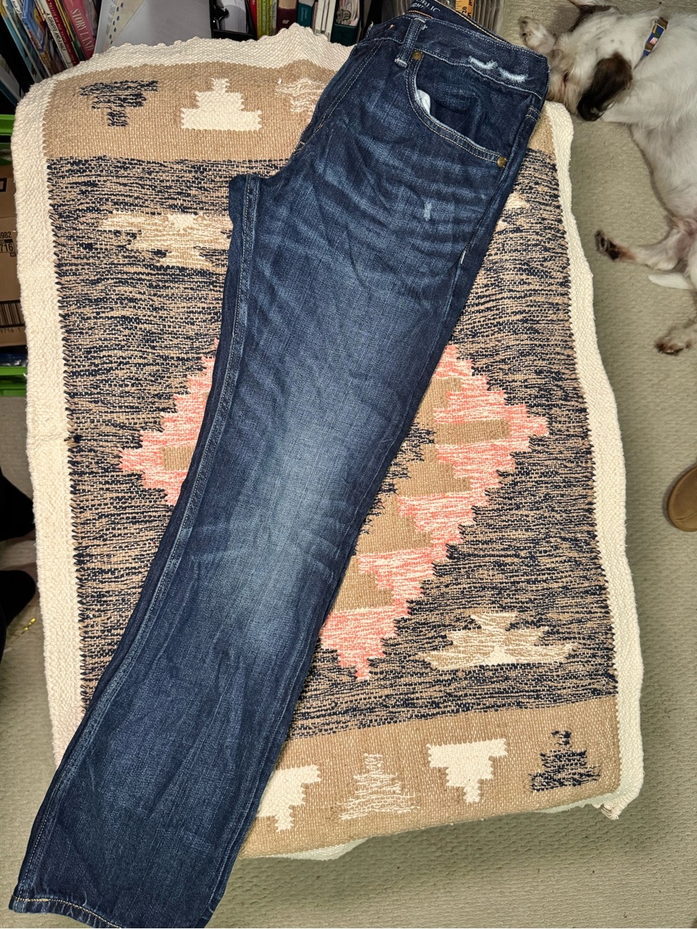 Banana Republic Dark Blue Straight-Leg Jeans